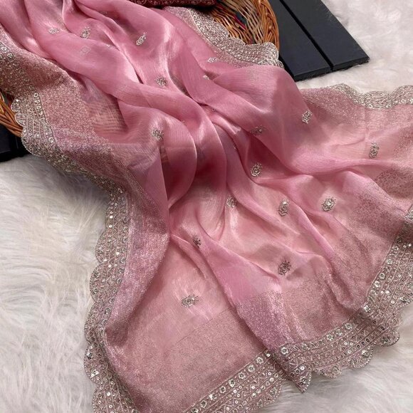 SOFT ZIMMY CHOO SILK FABRIC -- Sarees - Picture 8 of 16